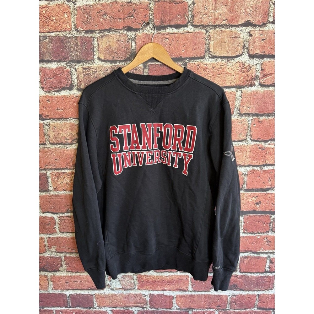 Under Armour Mens Black Stanford Unversity Long Sleeve Sweatshirt Size Medium